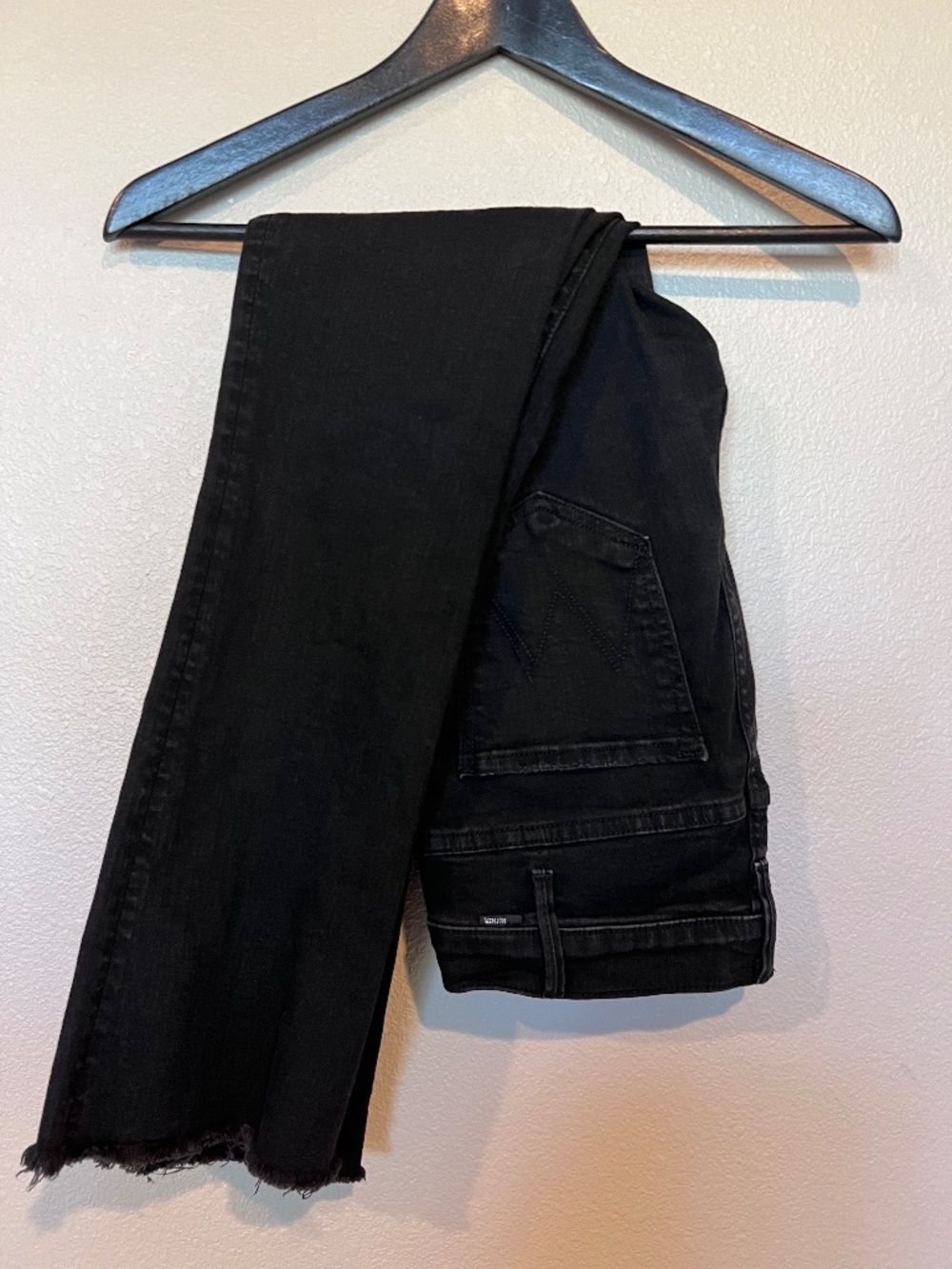 MOTHER "The Hustler Ankle Fray" Denim "Not Guilty" (Black) - Size 26 - Preowned